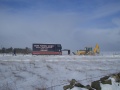 Removal van stuck in the snow